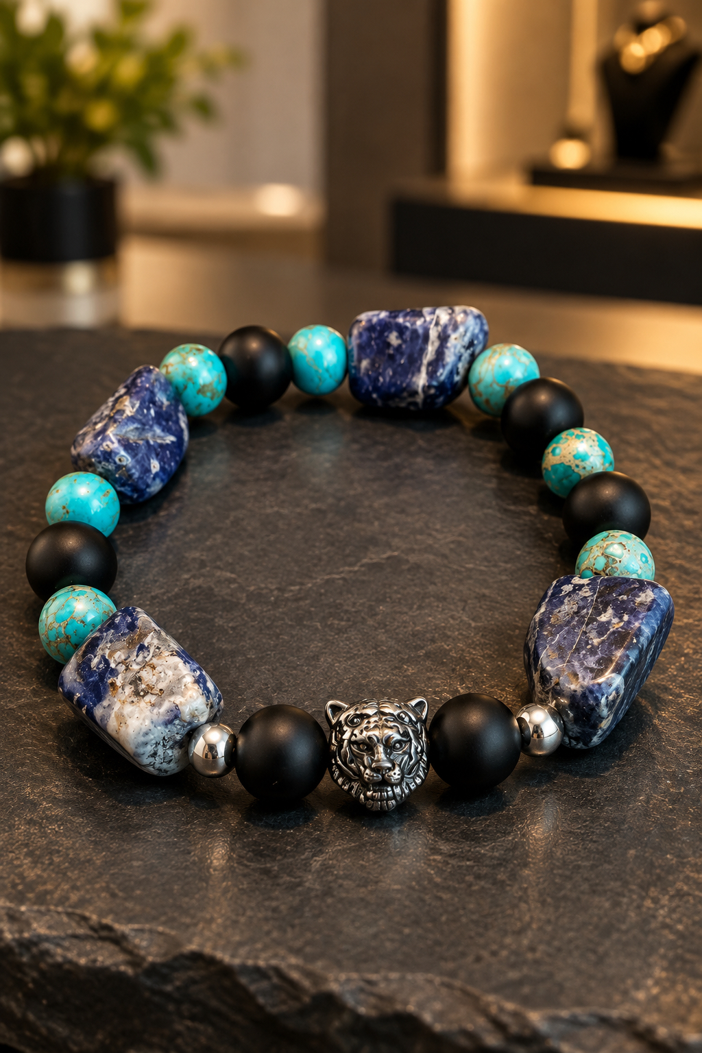 Unikat Armband in warmen Erdtönen