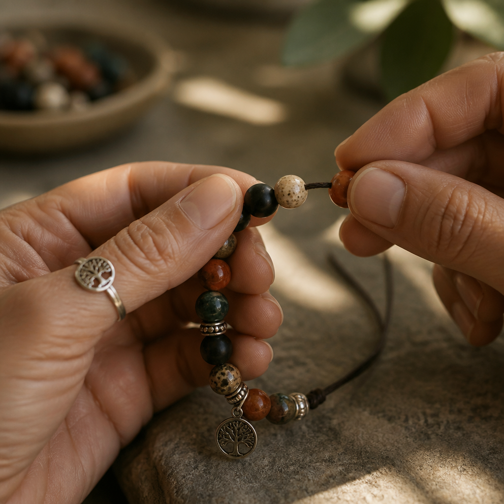 Intuitives Gestalten des Armbands von Hand