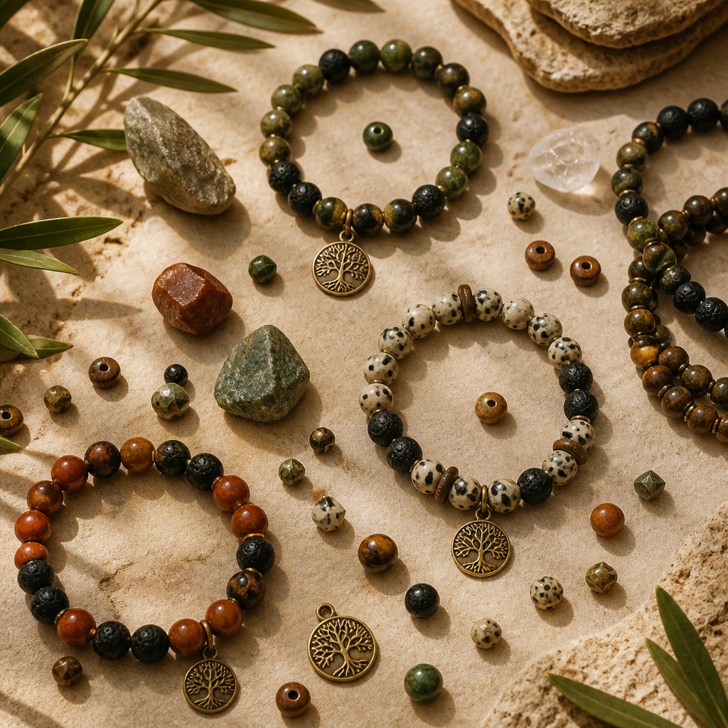Detail der Naturmaterialien und Edelsteine